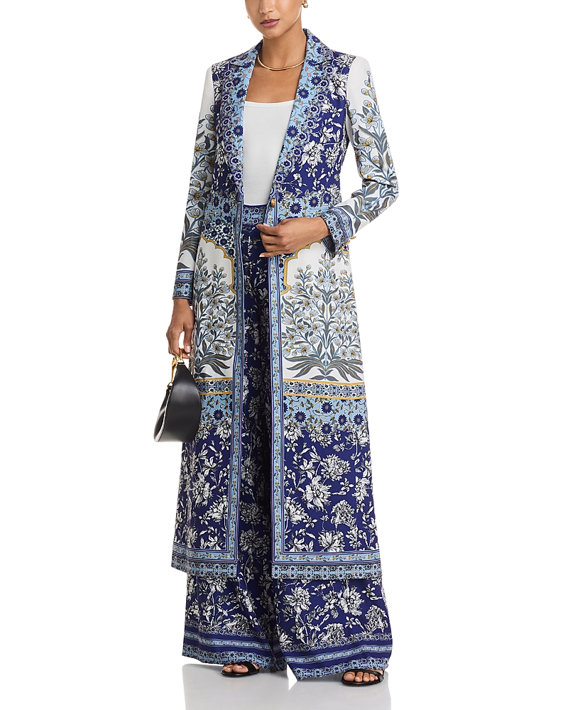 Alice And Olivia Macey Maxi Jacket In Blue