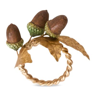 Forest Walk Acorn Napkin Rings, Set of 4