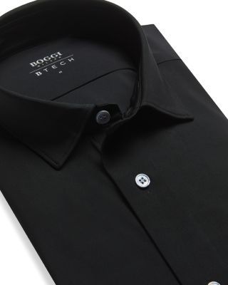 Slim Fit Stretch Button Front Shirt