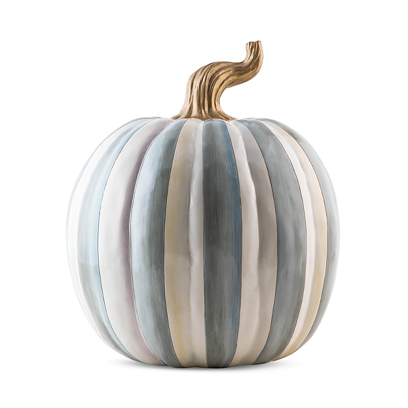 Mackenzie-childs Sterling Stripe Medium Pumpkin In Multi