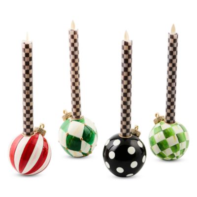 Check It Out Ornament Candle Holders, Set of 4