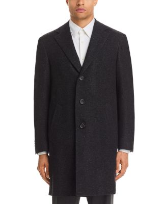 Kei Wool &amp; Silk Donegal Quilted Lining Top Coat