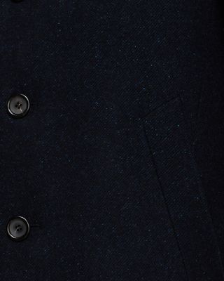 Kei Wool & Silk Donegal Quilted Lining Top Coat