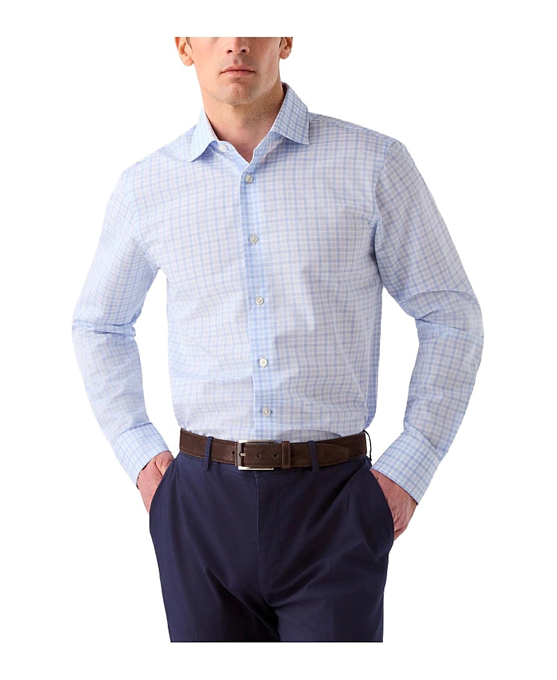 Robert Talbott Reynolds Check Cotton/Linen Classic Fit Shirt