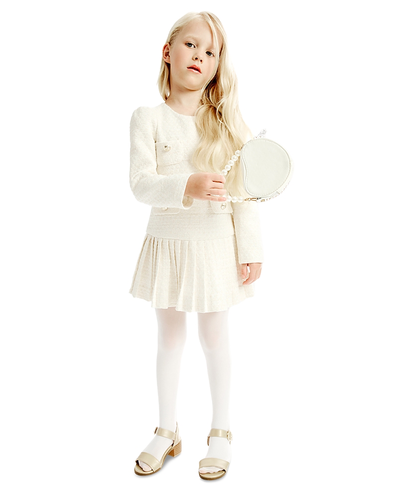 Bardot Girls' Renee Boucle Dress - Little Kid, Big Kid In White