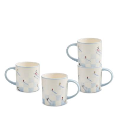 Gray Malin Ski Holiday Mugs, Set of 4 - Exclusive
