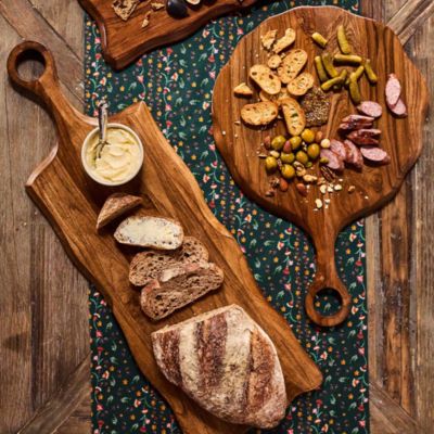 Puro Round Serving Board, Teak