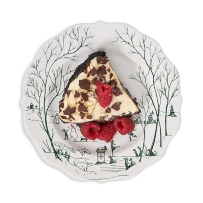 Country Estate Winter Frolic Dessert Salad Plate, Evergreen