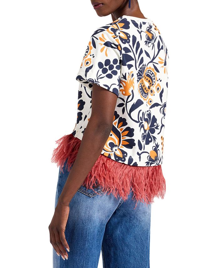 La Scala Tee with Feathers