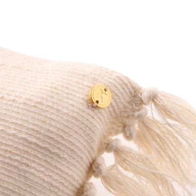 Peshtemal Cotton Ikat Tassel Decorative Pillow, 20" x 20"