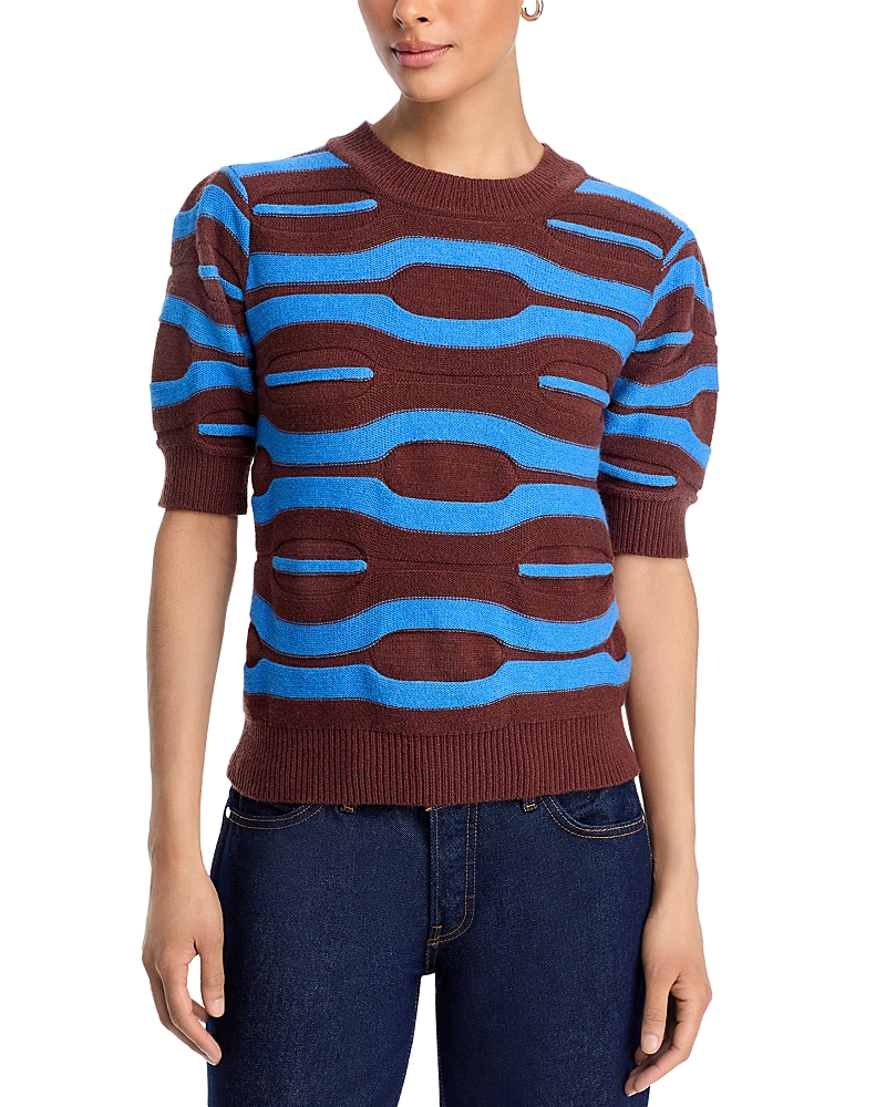 Area Stars Lara Puffed Sleeve Sweater In Brown