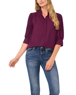 Collared Button Down Blouse