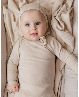 Unisex Heart and Star Button Pointelle Collection Footie - Baby