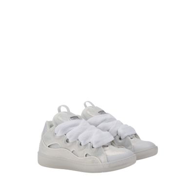 Lanvin - Unisex Leather Curb Sneakers with Glitter Effect