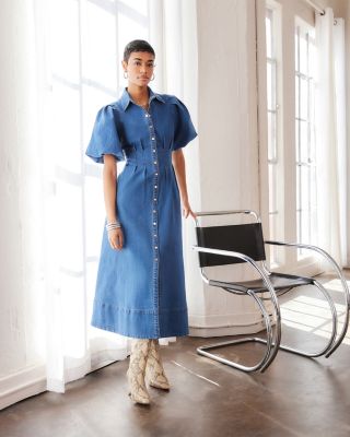 Esme Denim Midi Shirt Dress
