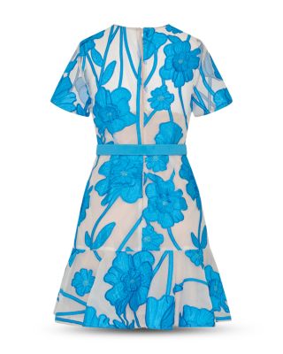 Rosie Floral Belted Flare Dress
