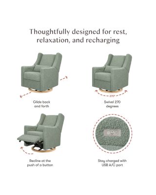 Kiwi Electronic Recliner and Swivel Glider With USB Port
