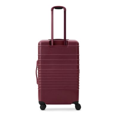 The Medium Check in Roller Suitcase - Burgundy
