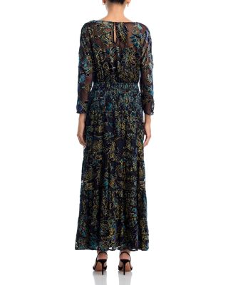 Velvet Burnout Maxi BOHO Dress - Exclusive