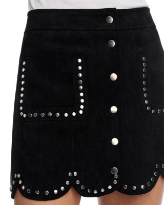Faux Suede Mini Skirt - Exclusive