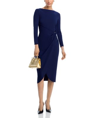 Gekko Boat Neck Gathered Dress