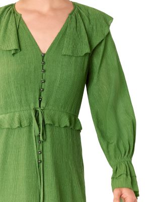 Frill Boho Midi Dress