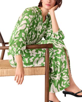 Floral Trapeze Shirt Dress