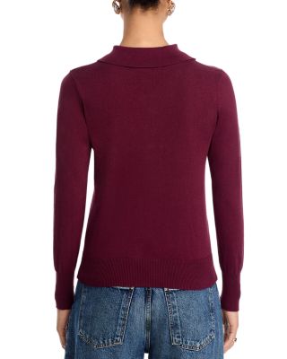 Ribbed Polo Sweater