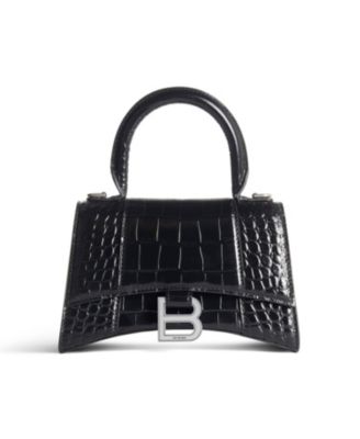 Hourglass XS Handbag Crocodile Embossed
