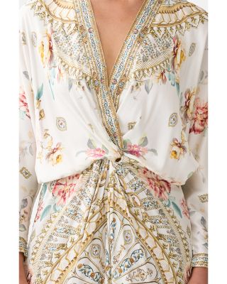 Silk Twist Front Maxi Dress