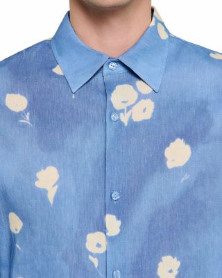 Water Flower Button Front Shirt