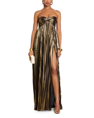 Retrofete - Zoa Strapless Metallic Gown
