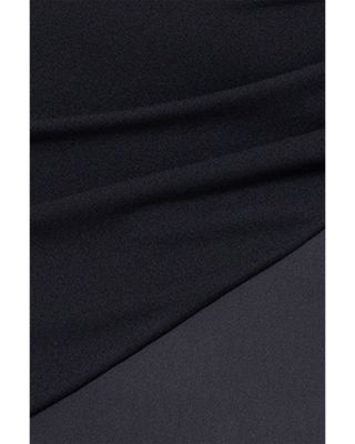 Plus Mixed Media Ruffle Gown