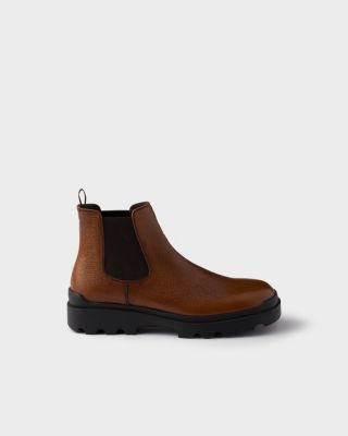 Men's Printed Leather Chelsea Boots