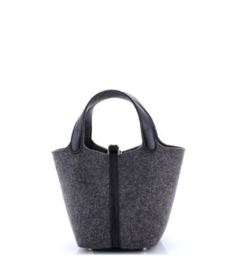 PM Picotin Lock Bag Felt with Leather