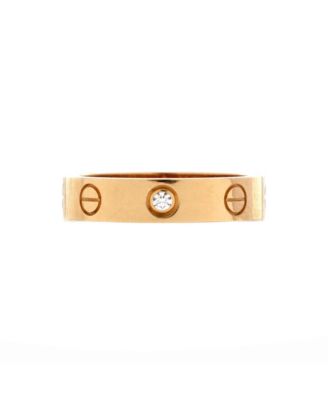 Pre-Owned Cartier - Love Wedding Band 1 Diamond Ring 18K Gold with Diamond