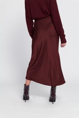 Satin Midi Skirt