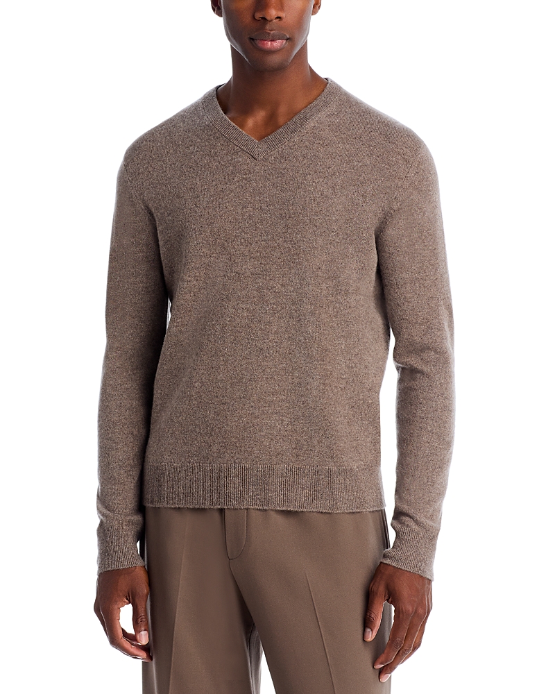 The Men's Store At Bloomingdale's Cashmere V-neck Sweater - Exclusive In Brown