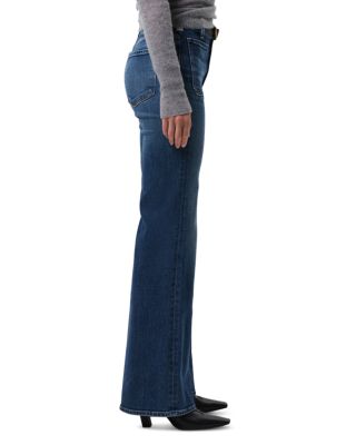 Kimberly Patch Pocket High Rise Flare Leg Jeans in Abalone