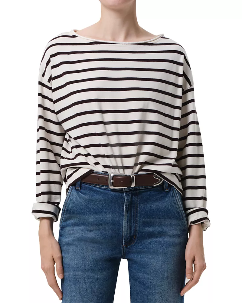 Citizens of Humanity Boat Neck Long Sleeve Tee