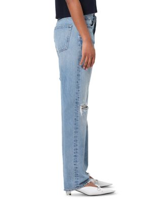 Amryn Double Layer High Rise Straight Leg Jeans in Release