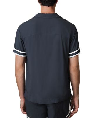 Asher Striped Cuff Camp Shirt