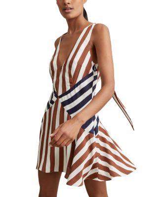 Esme Printed Stripe Flippy Dress