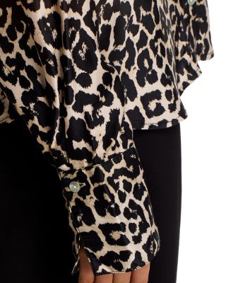 Flowy Wide Collar Button Down Shirt