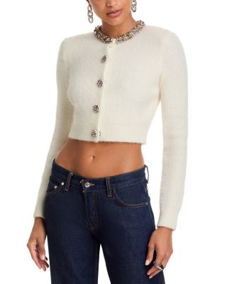 Embellished Crewneck Cardigan