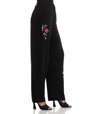 Floral Mixed Media Harlan Pants