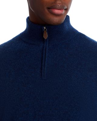Deep Blue Cashmere Quarter-Zip Sweater - Exclusive
