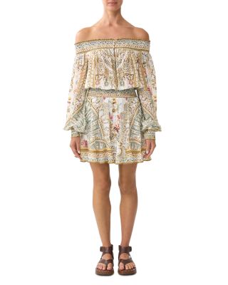 Silk Off-the-Shoulder Dress