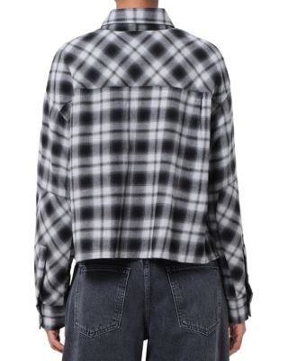 Comer Cropped Flannel Shirt 