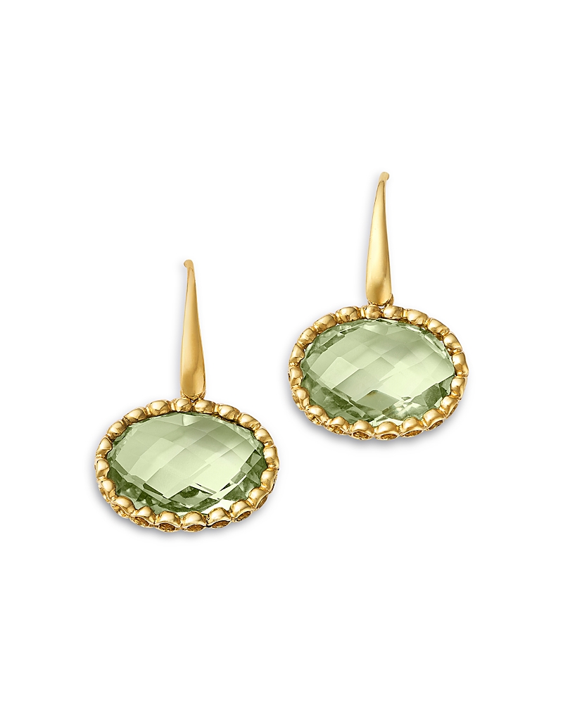 Bloomingdale's Fine Collection Prasiolite Oval Drop Earrings in 14K Yellow Gold